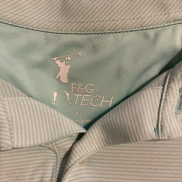 fairway & greene: buddy stripe tech pique polo - Picture 2 of 4